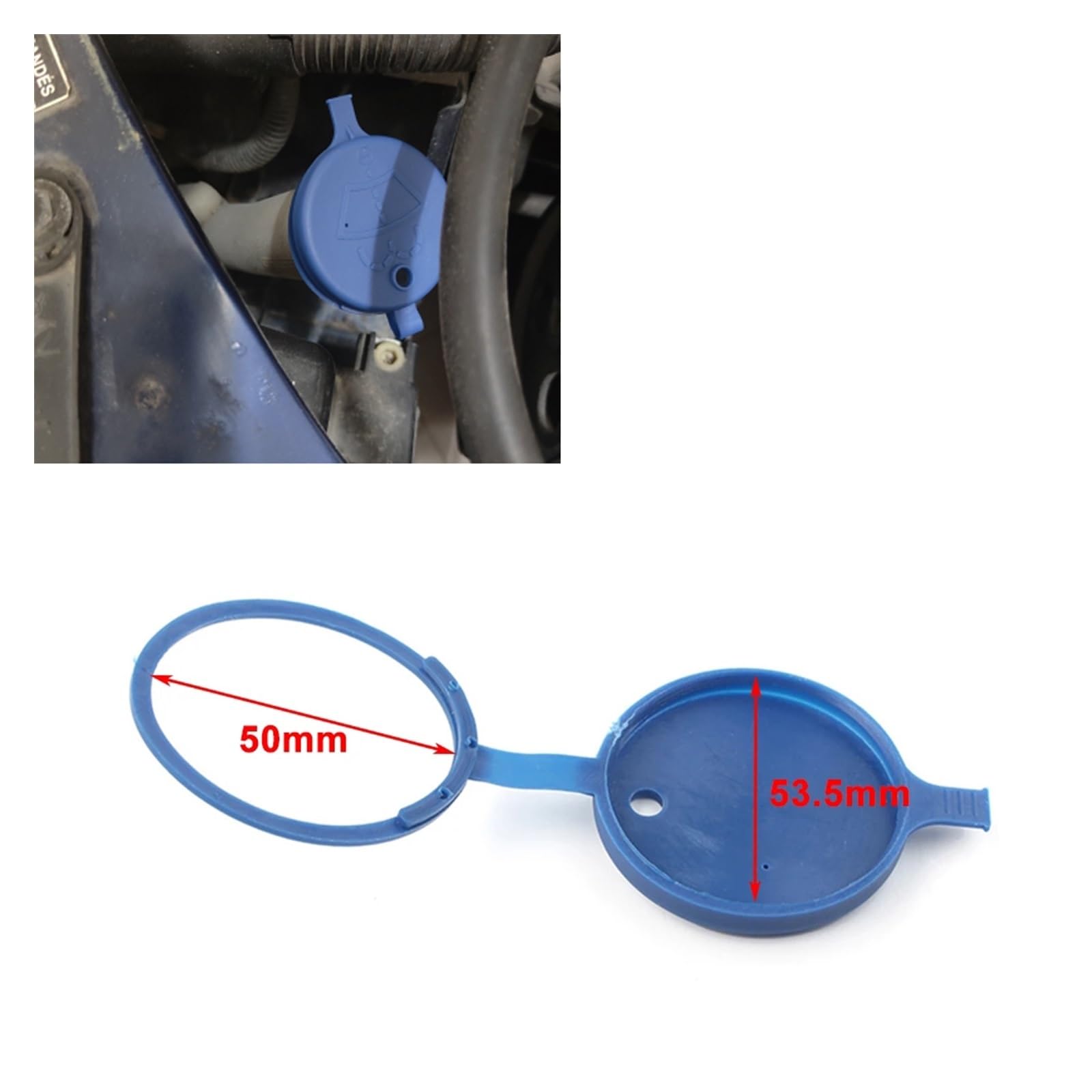 Scheibenwaschbehälter Deckel Für Peugeot 106 107 206 207 - Blauer ABS Verschluss
