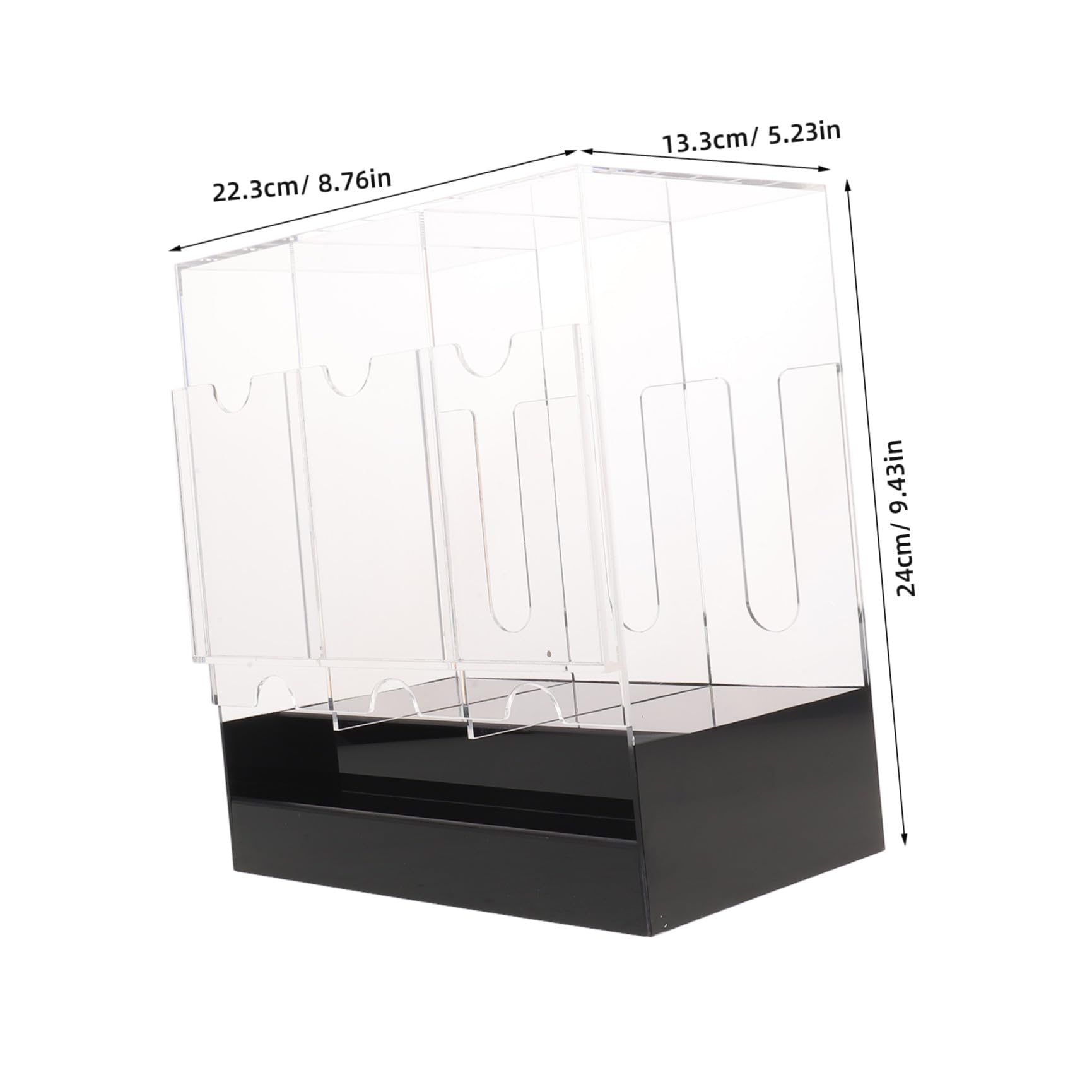 Boîte Acrylique Transparente pour Cartes à Collectionner, 3 Compartiments