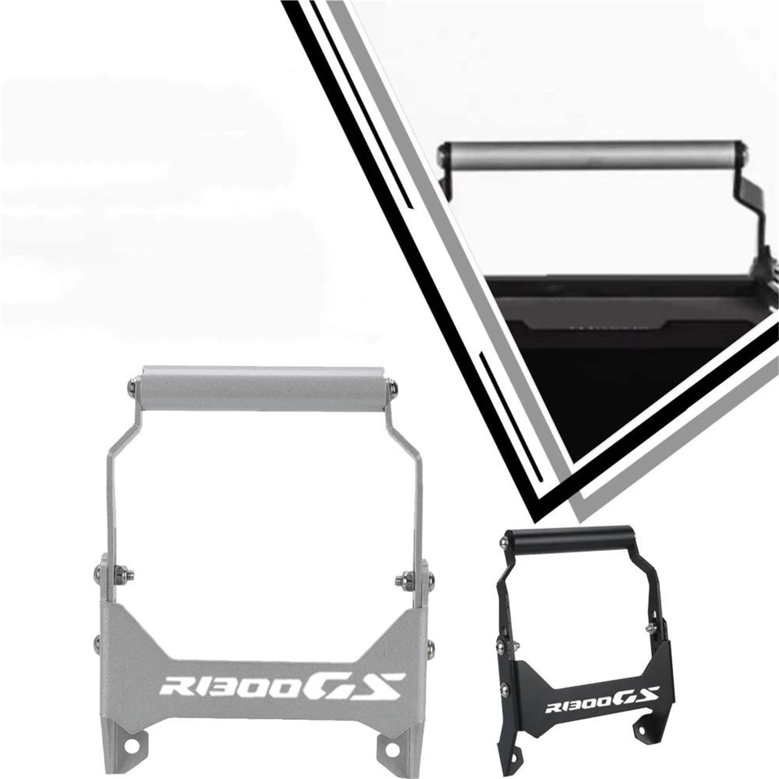 Supporto GPS/Telefono Per BMW R 1300 GS Adventure 2023 - In Alluminio CNC, Colore Nero