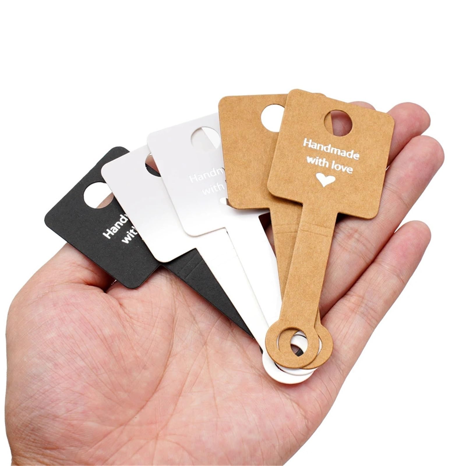 Lot de 500 étiquettes de prix vierges en papier vierge pour bijoux, bracelets, bagues