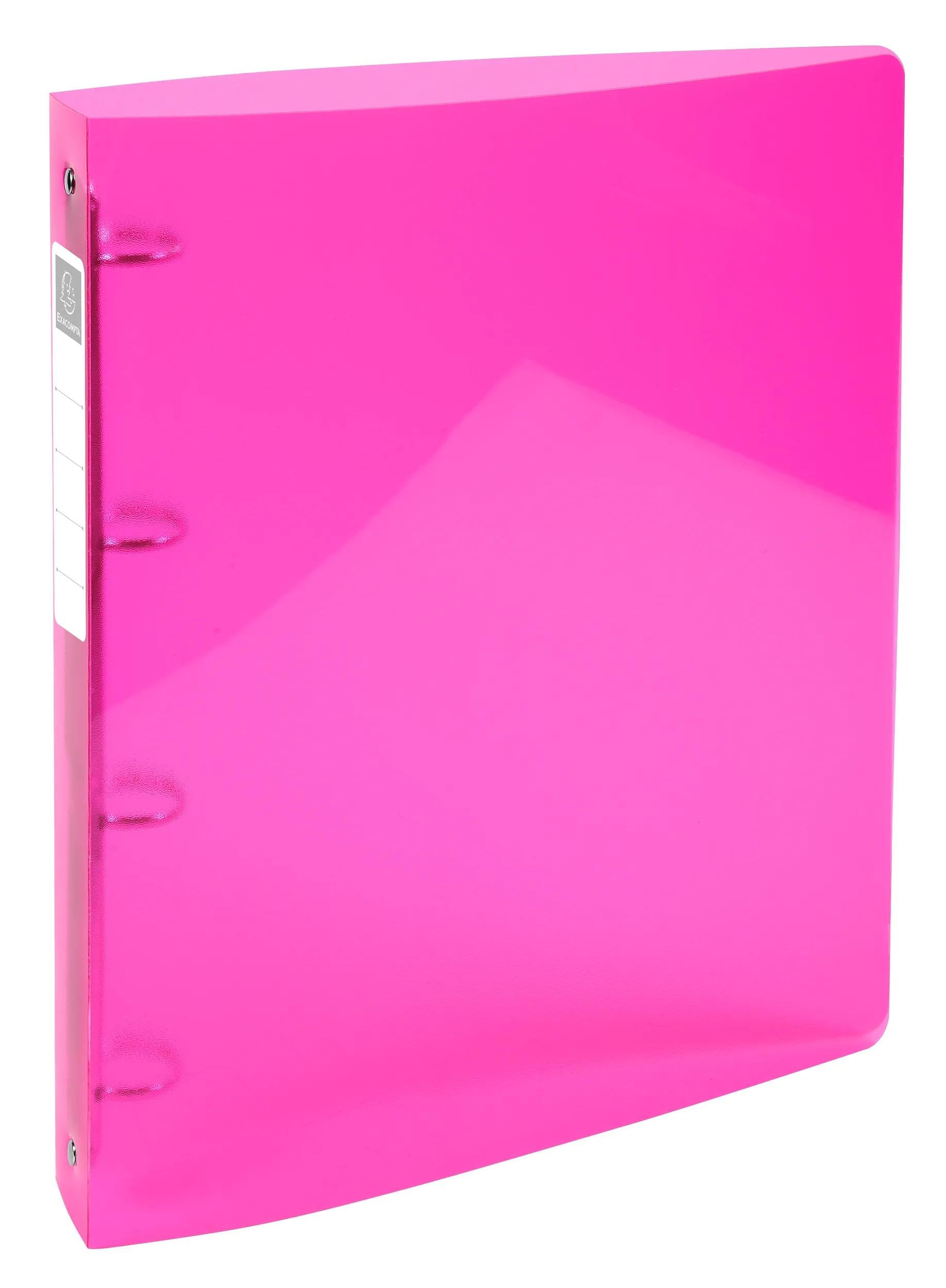 Exacompta - Rif. 51774E - Cartone da 10 raccoglitori Iderama, 4 anelli rotondi da 30 mm, dorso 40 mm, dimensioni esterne: 32 x 26,8 cm, formato A4 Maxi rosa