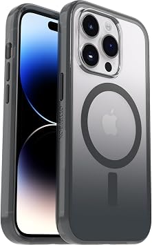 Transparent Case Series with MagSafe for OtterBox iPhone 14 Pro, Shockproof, Drop Resistant, Ultra Thin, Protective Case, 2X Tested According to Military Standards, Obsidian