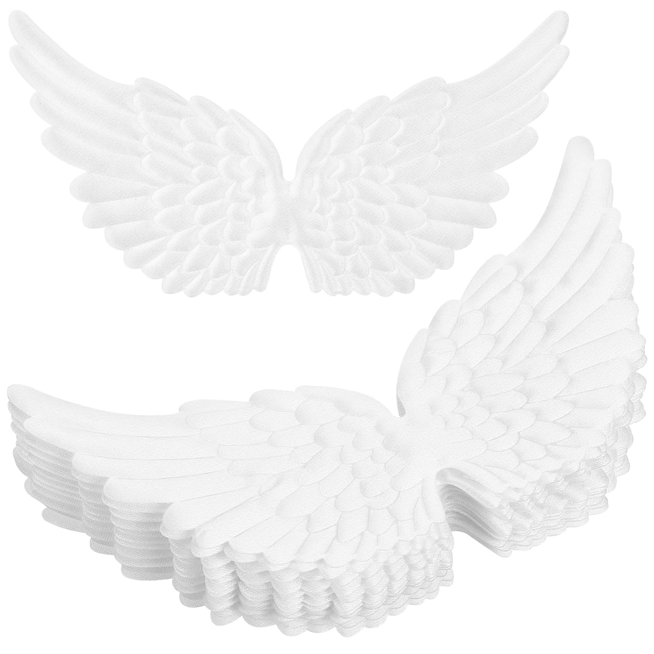 SHINEOFI 12 Pcs Mini Angel Wings for Crafting DIY Decorative Wing Props for Clothing Bags Backpacks Party and Christmas Ornaments 4.92X2.76 Inch