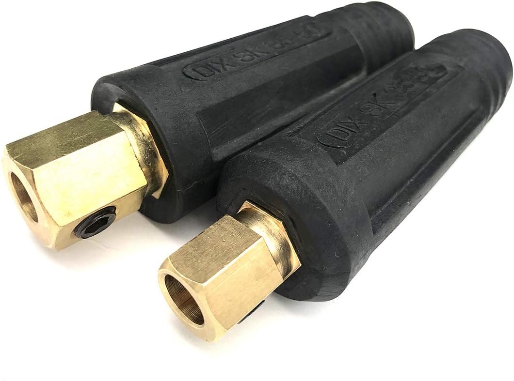 Best Deal Product KINGQ Welding Lead Cable Joint Quick Connector Pair DINSE-Style 200Amp-300Amp (#4-#1) 35-50 SQ-MM 2-Set Exclusive Discount 🔥 KINGQ Welding Lead Cable Joint Quick Connector Pair DINSE-Style 200Amp-300Amp (#4-#1) 35-50 SQ-MM 2-Set
