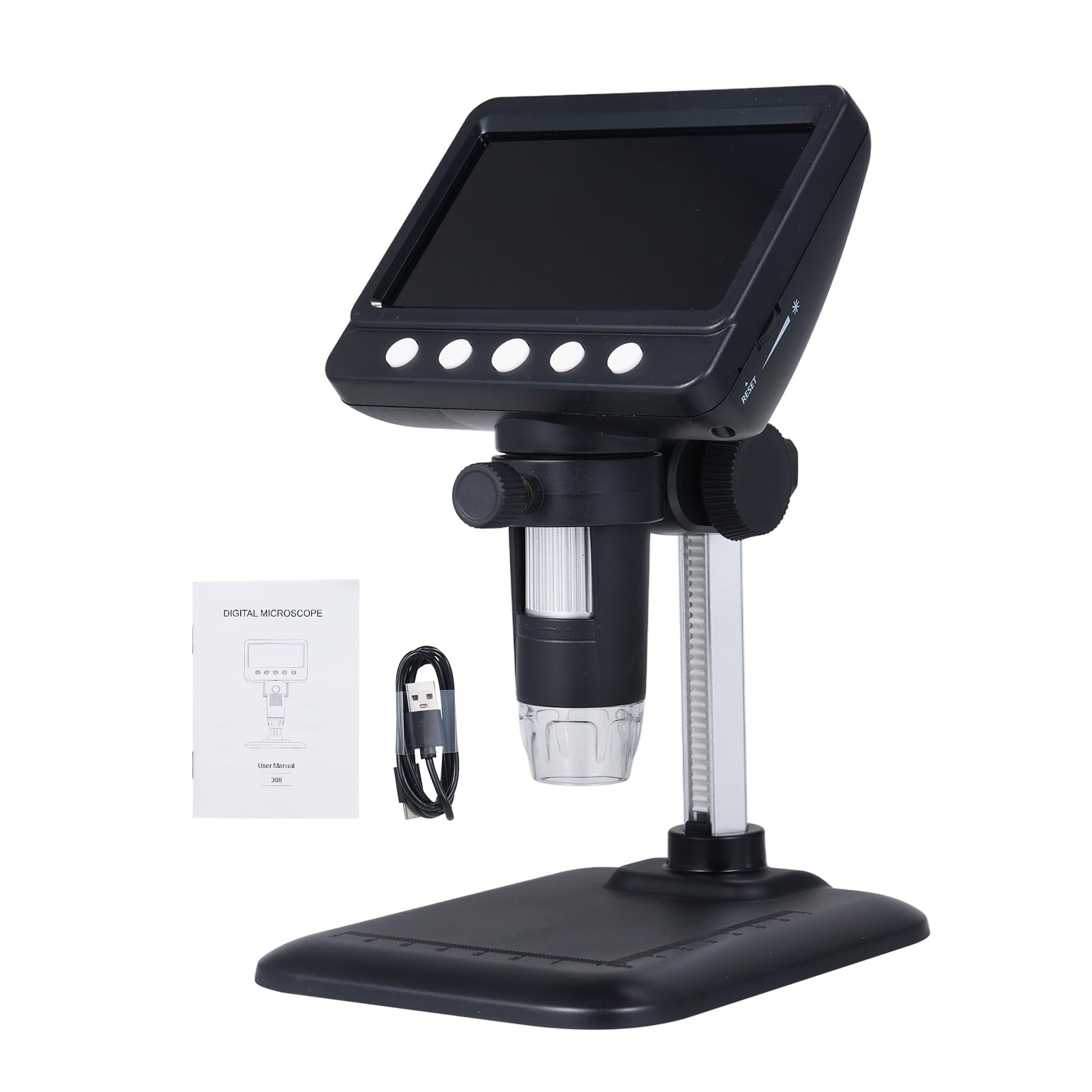 Aoresac Digitales Mikroskop mit IPS-HD-Bildschirm, 1000-facher Vergrößerung Zur Inspektion, USB-Münzlupe (369)