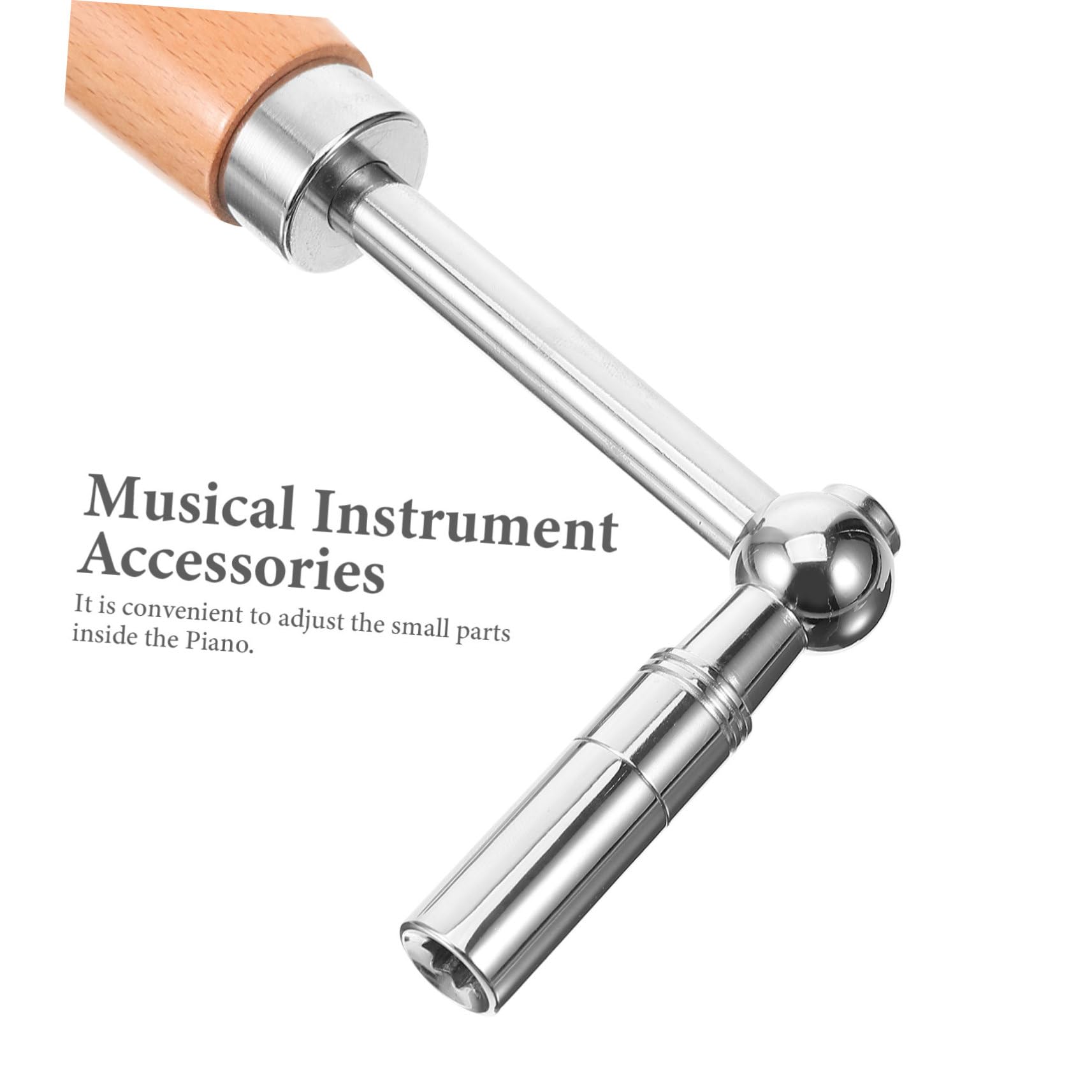 Toyvian Clé À Piano Professionnelle En Acier Avec Manche En Bois Outil D'Accordage Portable Pour RéGlage PréCis De Tonalité Accessoire Fiable Pour Instrument De Musique 12.40X2.95X1.30 Pouces