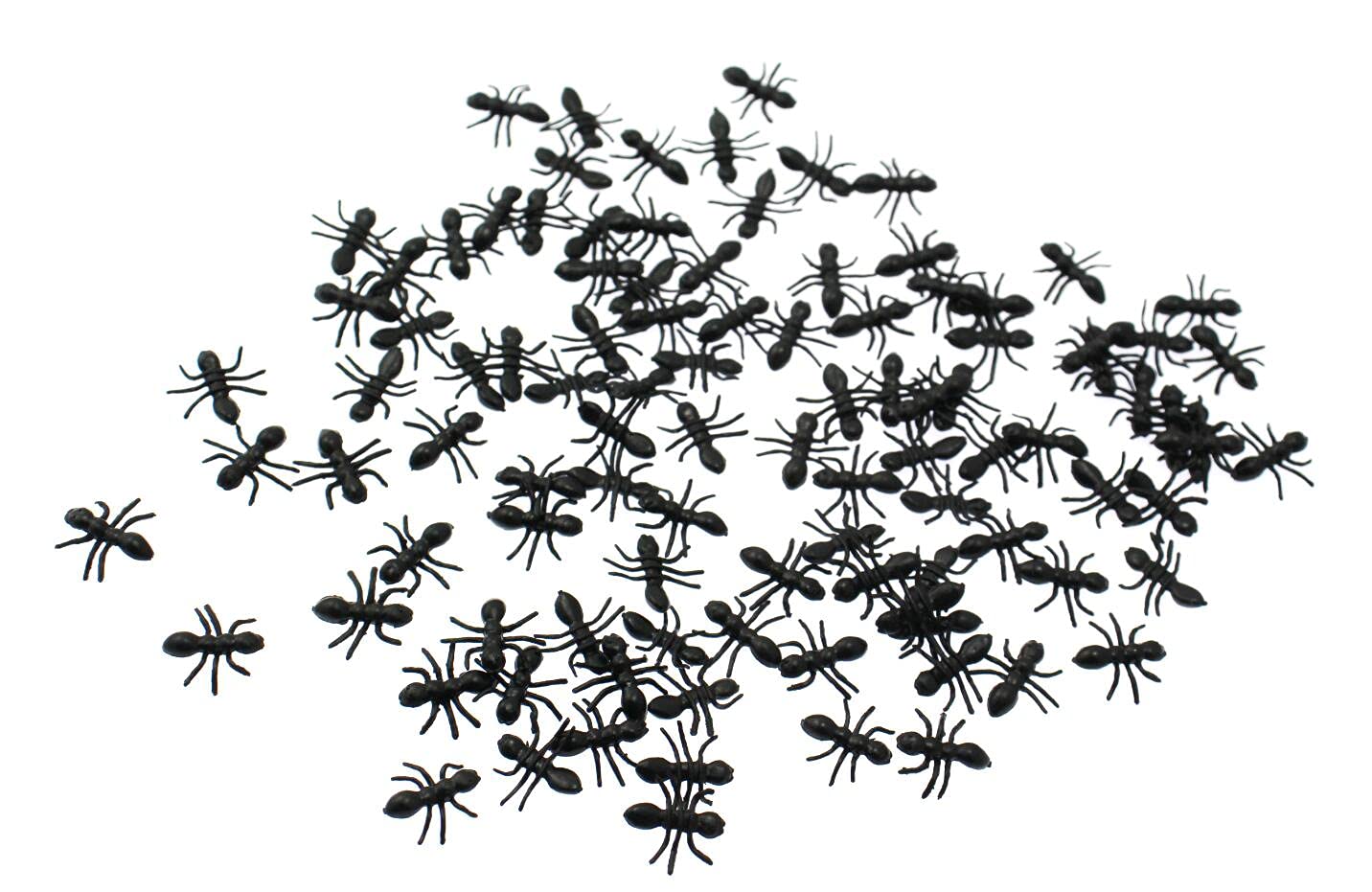 Speed mao Figuras de hormigas, 100 piezas, ordenadas y más, color negro, 1,5 cm