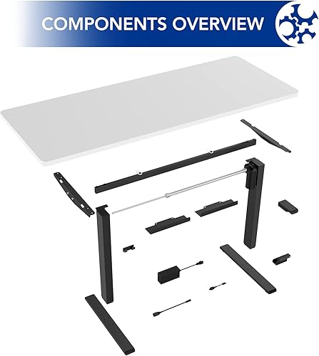 Miniatura 5 de SANODESK Escritorio eléctrico de pie de 60 x 24 pulgadas, escritorio de pie ajustable en altura con controlador de 2 botones, escritorio ergonómico