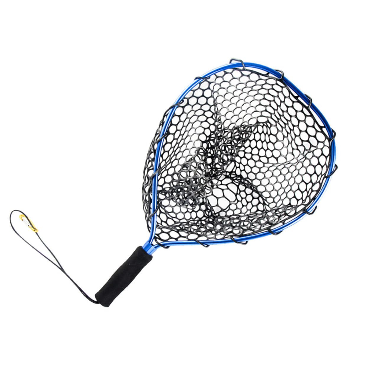 KOMBIUDA Red de Pesca Manual de Aleación de Aluminio Goma, Fácil de Llevar Cuerda de Clip para Pesca en Barco Aguas Poco Profundas