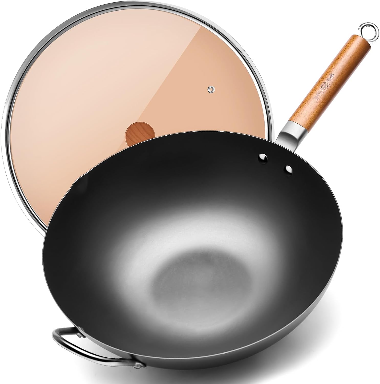WANGYUANJI Carbon Steel Wok Pan - Thumbnail 4