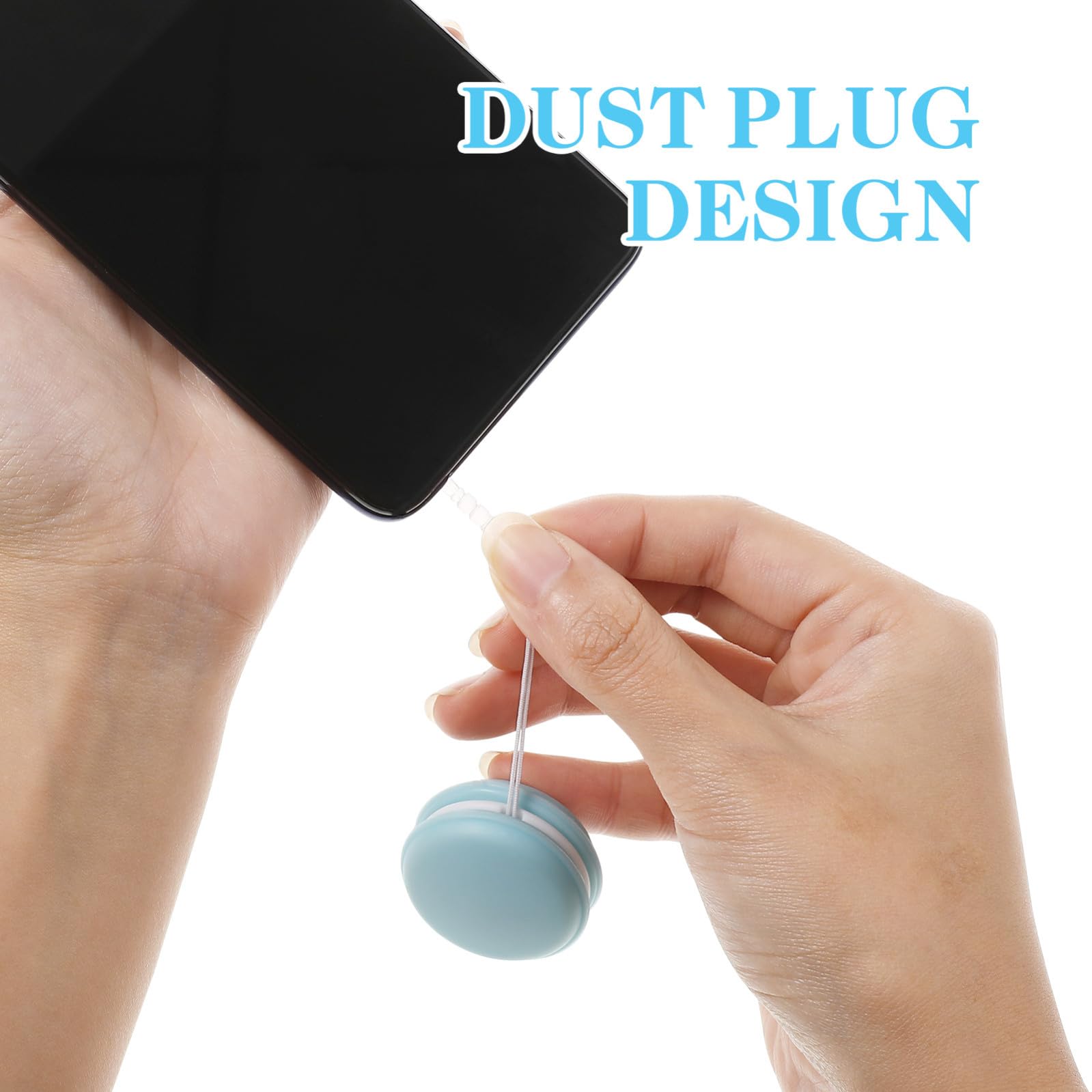 Toallitas Limpiadoras de Pantalla 4piezas para Teléfono Móvil Macaron con Llavero y Funda de Silicona, Fáciles de Llevar para Limpieza y Obsequio
