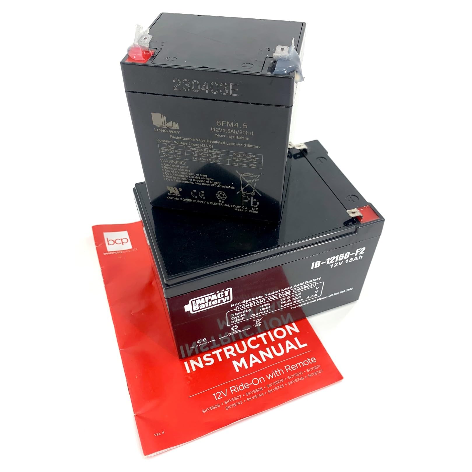 12V 15Ah Upgrade for 12V 12Ah Battery, Replaces 12 Volt 5Ah in Best Choice Products, Kids Car Battery for Ride On Toys Fits or Compatible for Peg