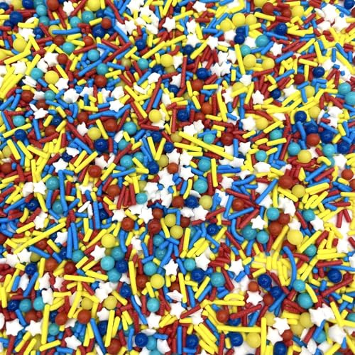 Image of Manvscakes Sprinkles- Edible Cake and Cupcake Sprinkles with Assorted Shapes and Sizes for Parties, Metallic Sprinkle Mix for Cookies, Ice Cream, Cake and Cupcake Decorating, 4 oz (Primary)