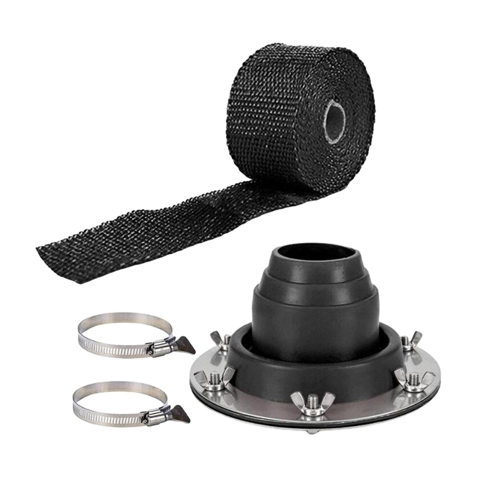 UJEAVETTE Tent Stove Jack Chimney Silicone Anti Scald Protection Rings for Wood Burner Black Tent & Canopy Accessories-image-28