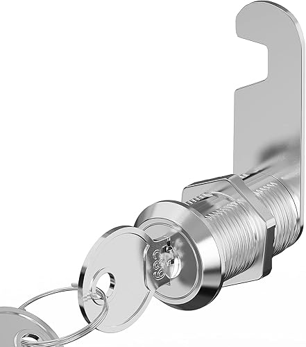 Miniatura 5 de Juego de 5 cerraduras de leva para gabinete, paquete de 5 cerraduras de leva cilíndrica con llave igual, buzón de correo, cajón de archivos,