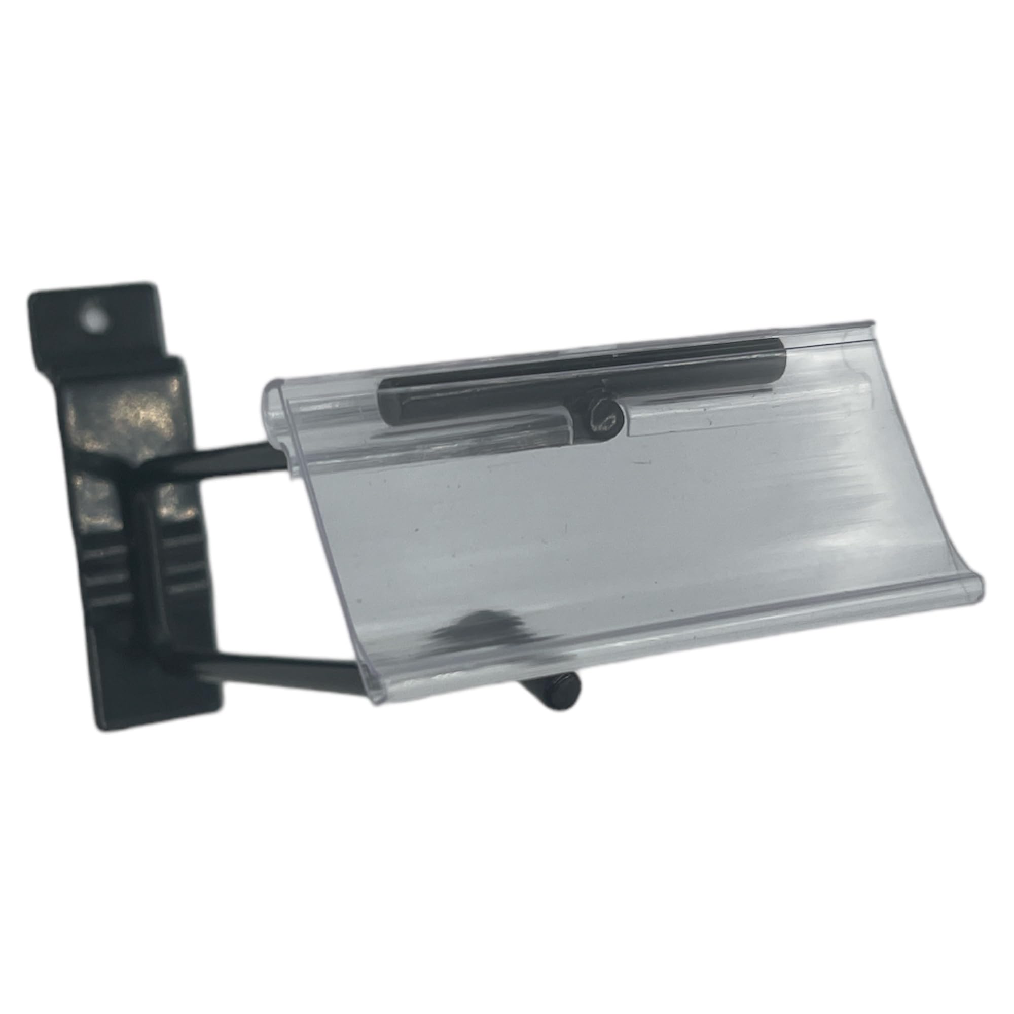Only Hangers Black Slatwall Scanner Hooks with Clear Price/Label Holder (100, 4
