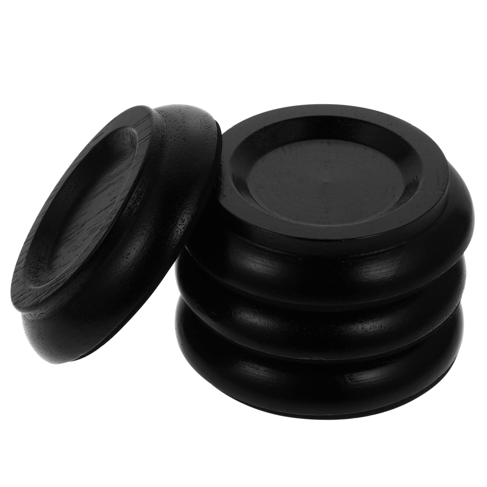 Hemoton Wood Piano Feet Pads Grand Piano Foot Pad 4pcs Set Soundproof Stabilize