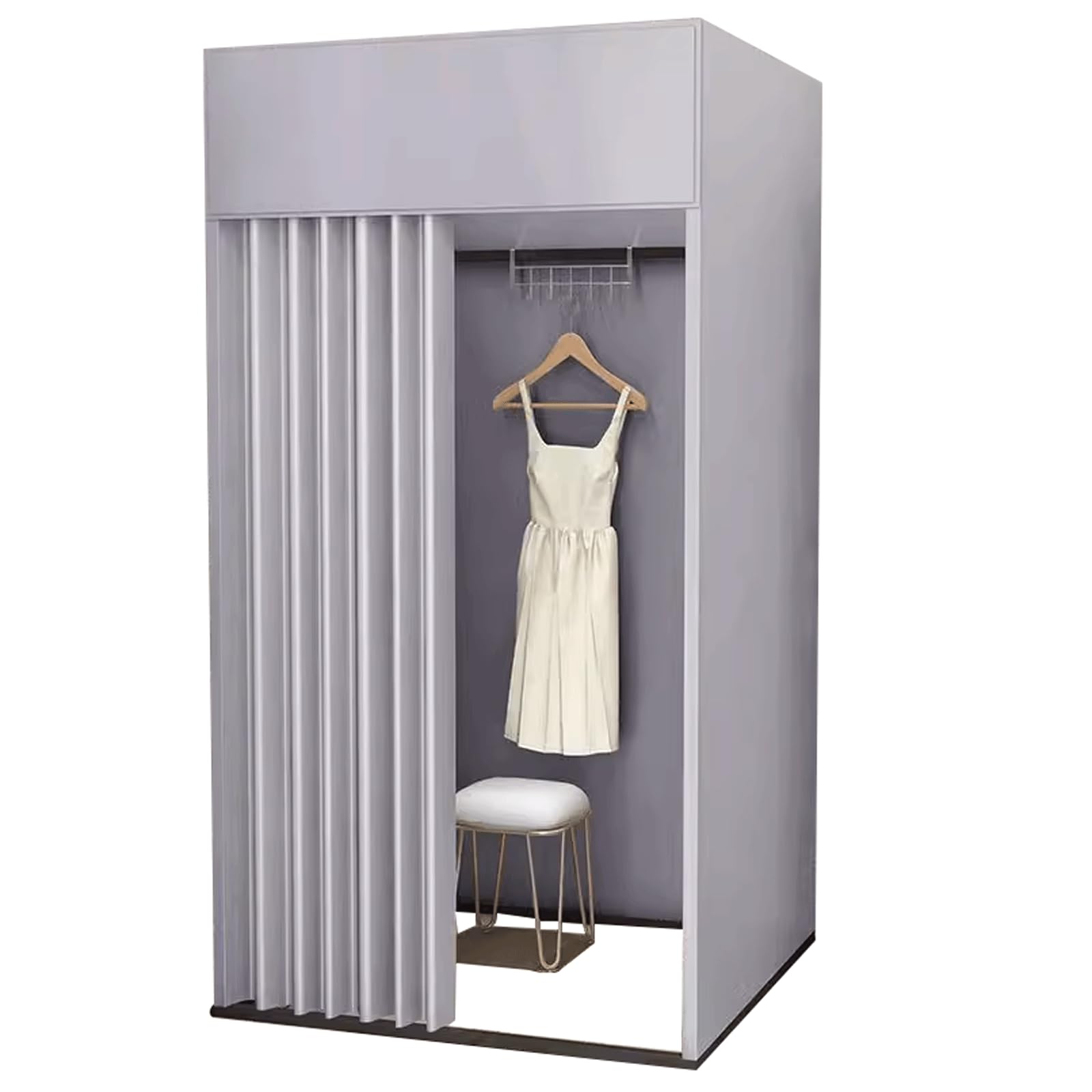 Rideau épais de dressing et kit de séparation de vestiaire double pour cabine spacieuse