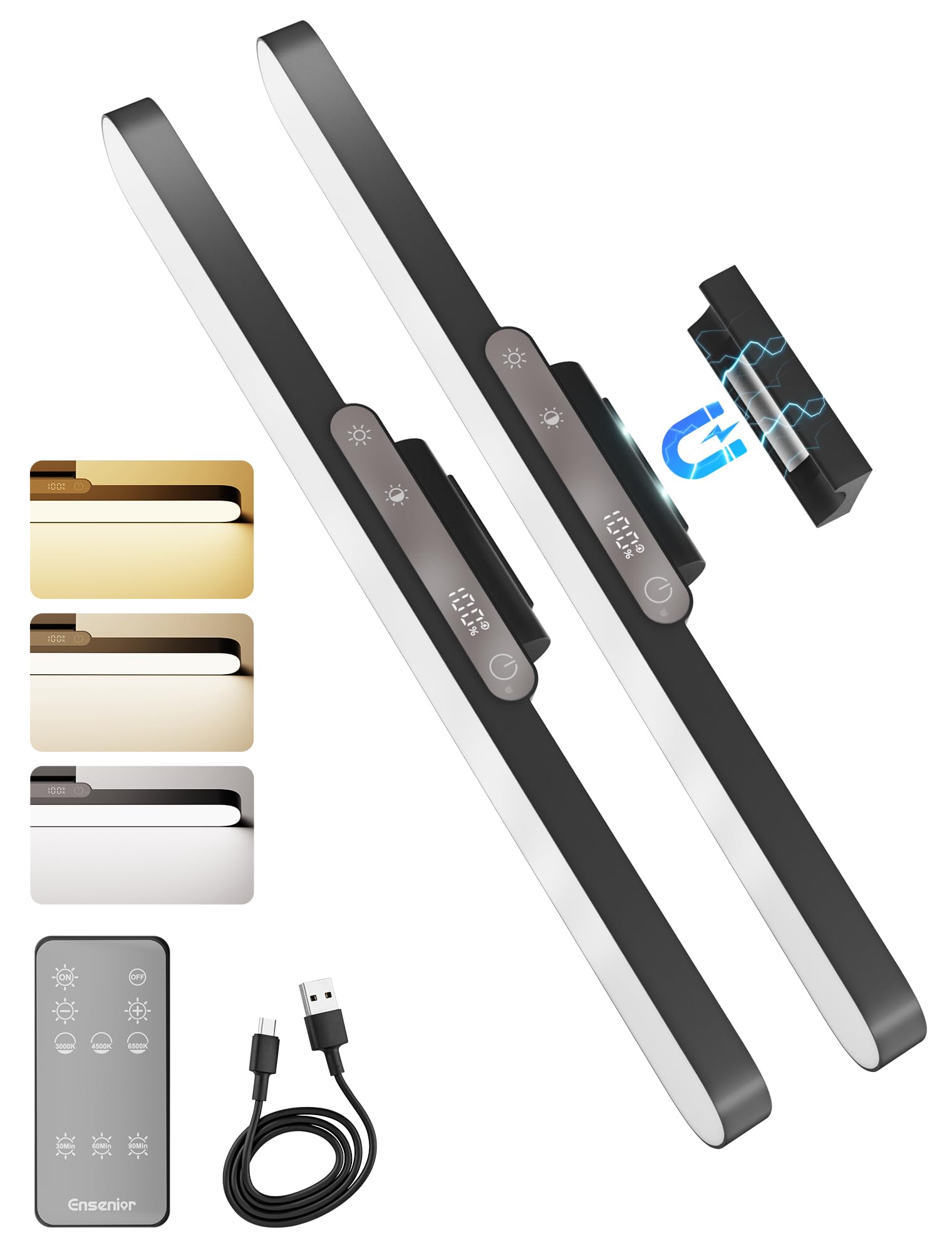 Photo 1 of 14" Rechargeable Vanity Light Bar, Mirror Lights with Remote Control,2 Pack