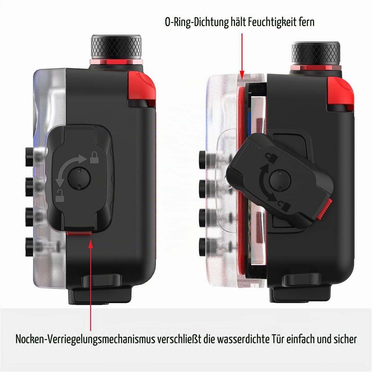 Sealife SportDiver Ultra Unterwasser-Smartphone Gehäuse & Sea Dragon 2500 Lumen Licht, wasserdichte Fotografie, einfache Kamerasteuerung, passend für Smartphones bis zur Größe des iPhone 17 Pro Max