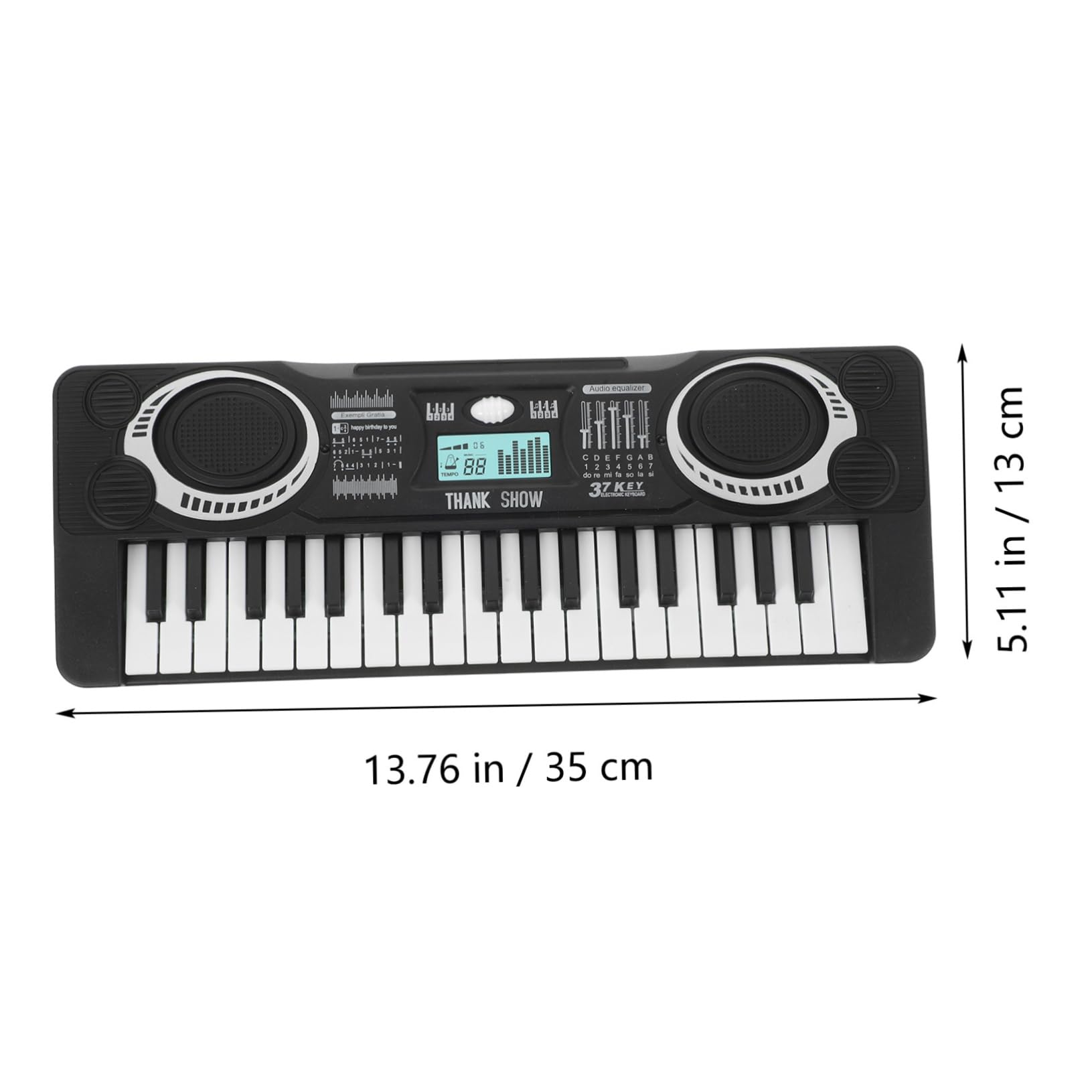 HONMEET 1Pc Keys Electronic Piano for Black Educational Music Instrument Portable Design Material Present for Boys and Age Fun and Safe Learning Experience