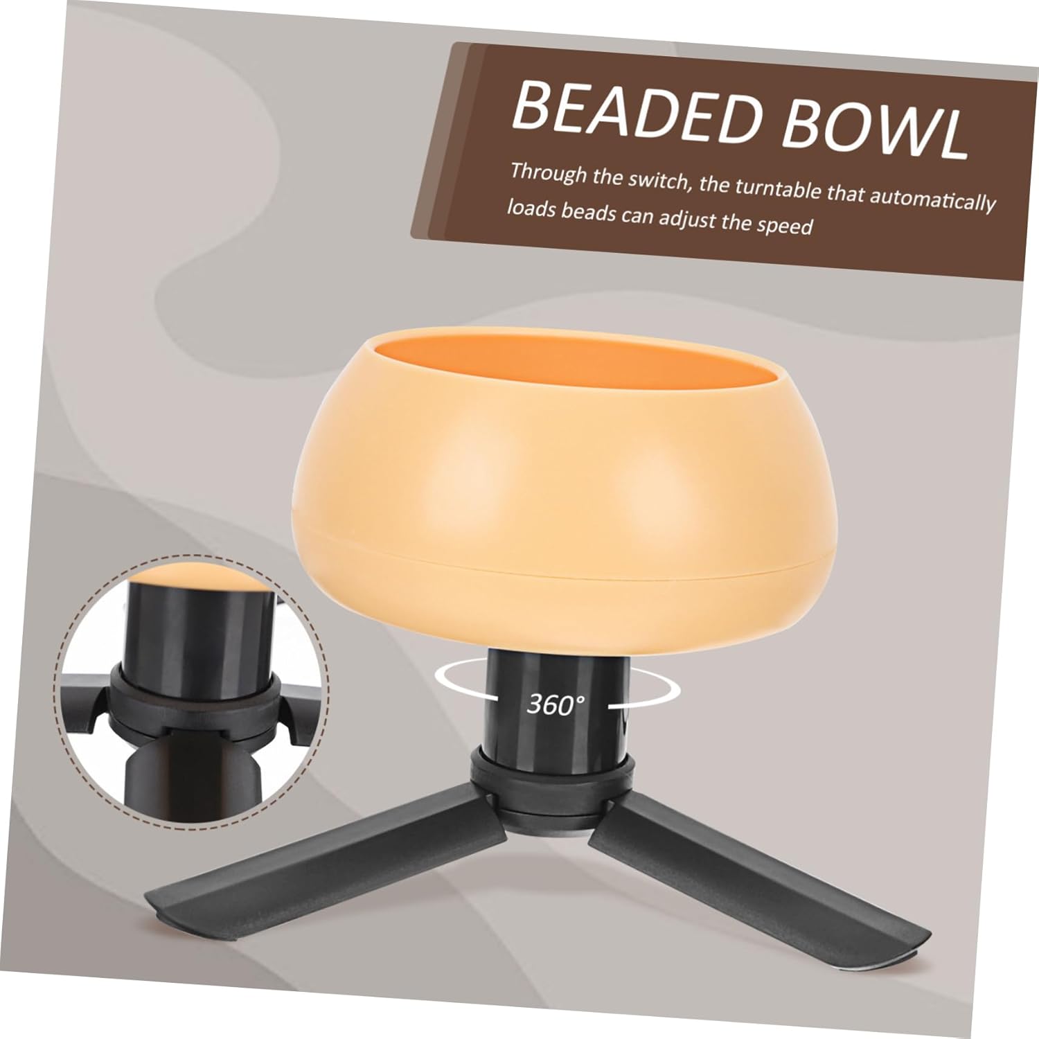 STOBOK Adjustable Beading Machine Bowl Bead Bowl Spinner Automatic Beading Machine DIY Craft Tool Smooth Interior