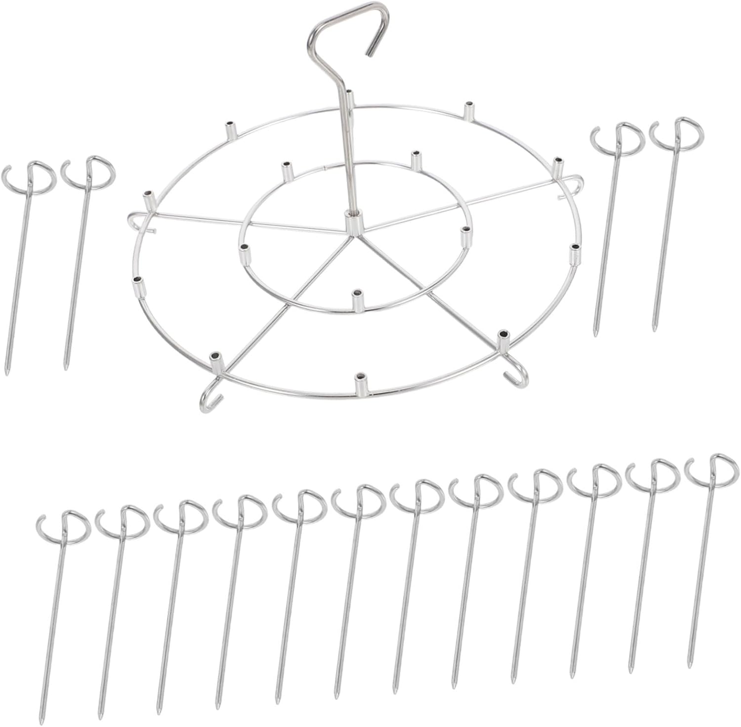 Artibetter Stainless Steel Air Fryer Skewer Rack Vertical Roasting Stand for Toaster Oven Bbq Home Use Durable Construction for Kabobs Meats Cooking Accessories Artibetter Stainless Steel Air Fryer Skewer Rack Vertical Roasting Stand for Toaster Oven Bbq Home Use Durable Construction for Kabobs Meats Cooking Accessories