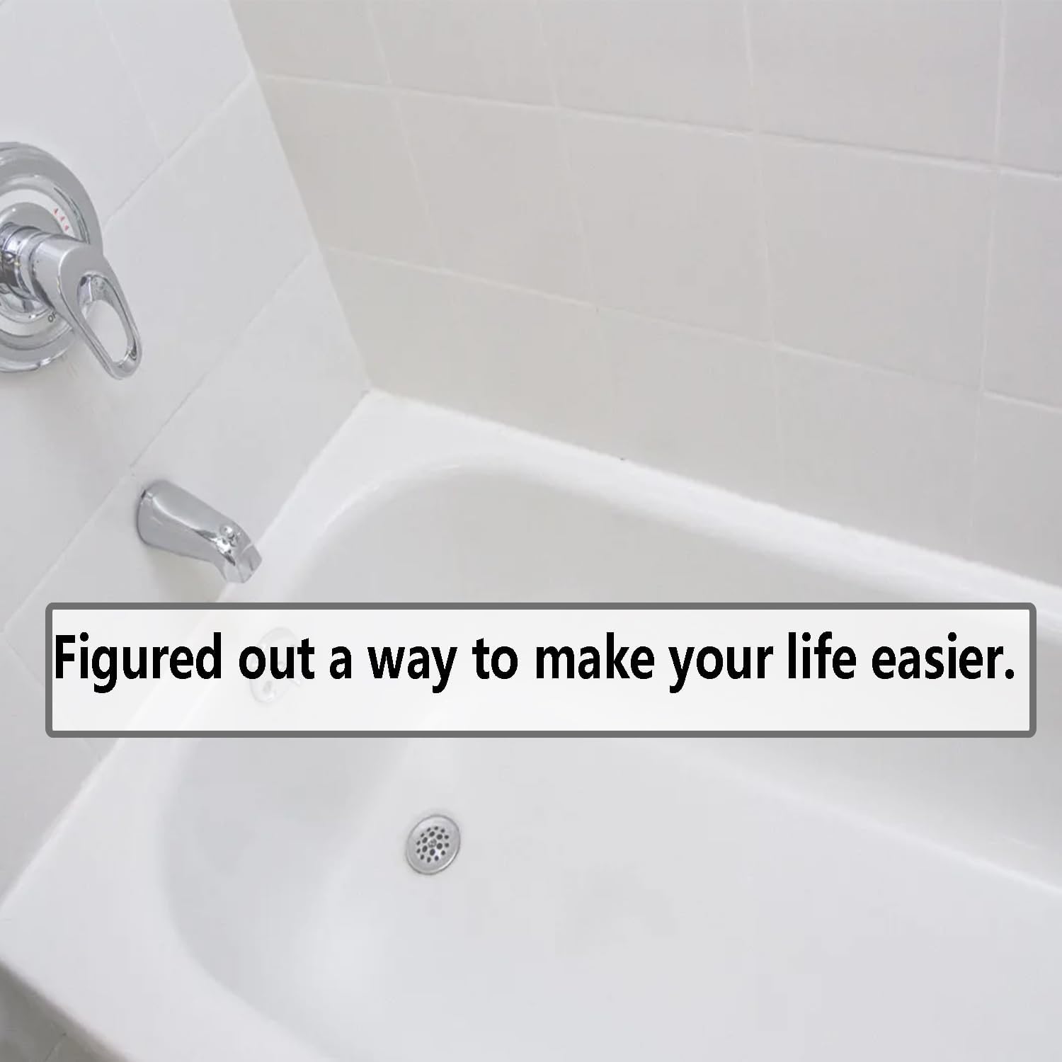 Slip on Tub Spout with Diverter, Metal Bathtub Faucet Chrome, Bathroom Push On Tub Spigot, Fits 1/2" Copper Pipe(5/8" OD), Sandpaper and Hex Wrench Included