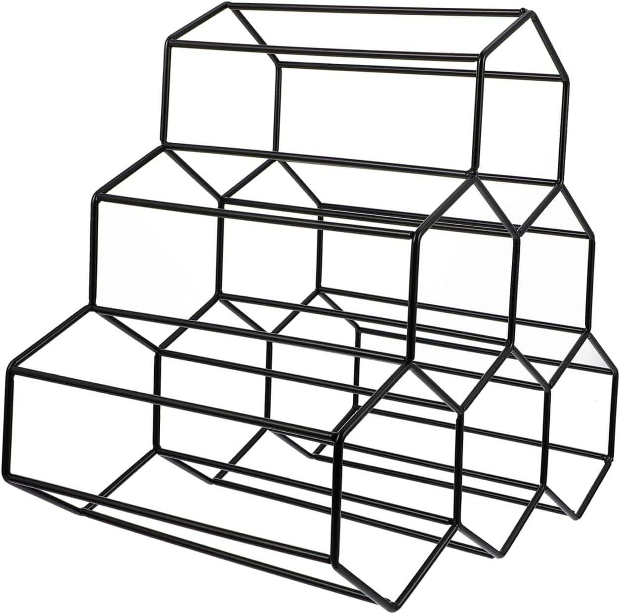 Cabilock Honeycomb Wine Rack Metal Bottle Holder Freestanding Wine Storage Rack for Home Living Room Kitchen Countertop Display