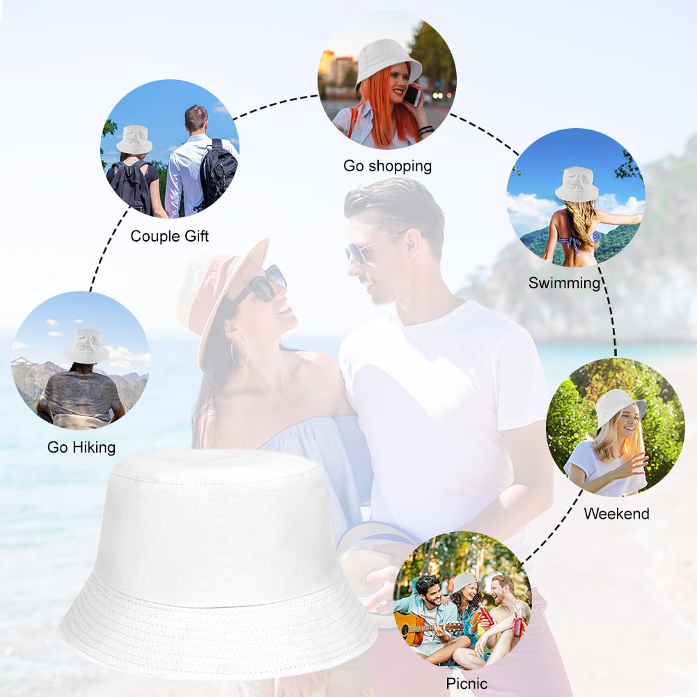 flintronic Sombrero del Pescador Algodón, Gorro Pescador Plegable Sombrero, Bucket Hat Sombrero de Sol, para Senderismo Camping Playa