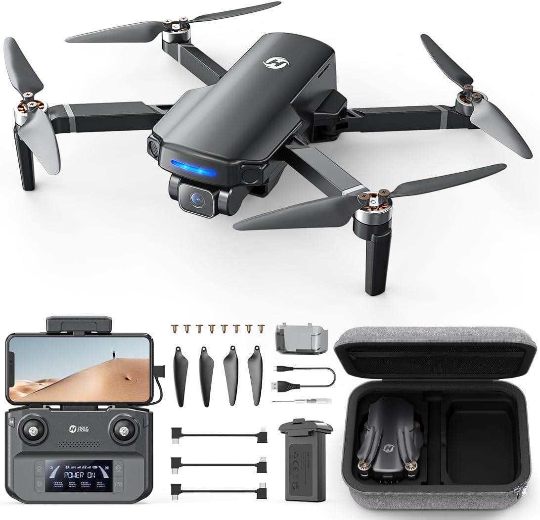 Drone with 4K UHD Camera for Adults Beginner; HS360S 249g Foldable FPV RC Quadcopter with 10000 Feet Control Range, Brushless Motor, Follow Me, Smart Return Home, 5G Transmission