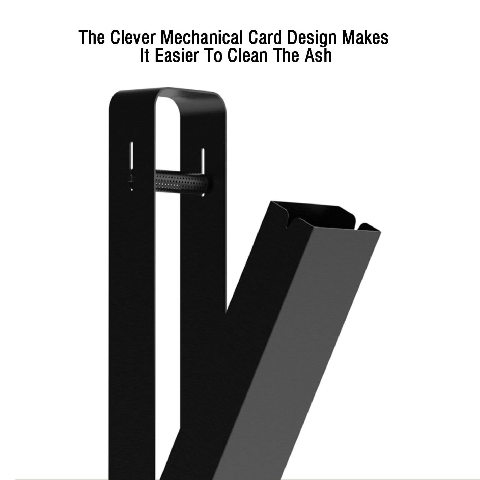 Pedículo vertical para cigarrillos con columna de cenizas y malla extintora de hollín, capacidad para 200-300 colillas