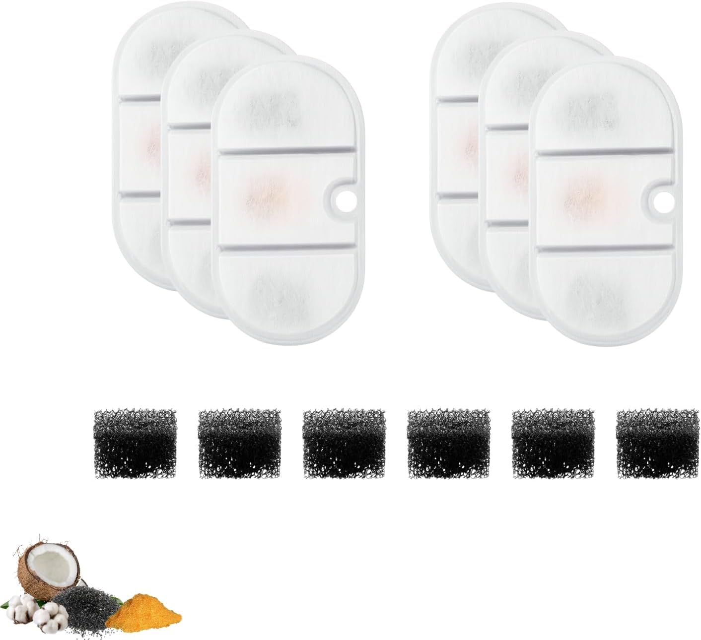 Filtros de Agua para Fuente de Gatos Nispira PLWF002 6 Unidades
