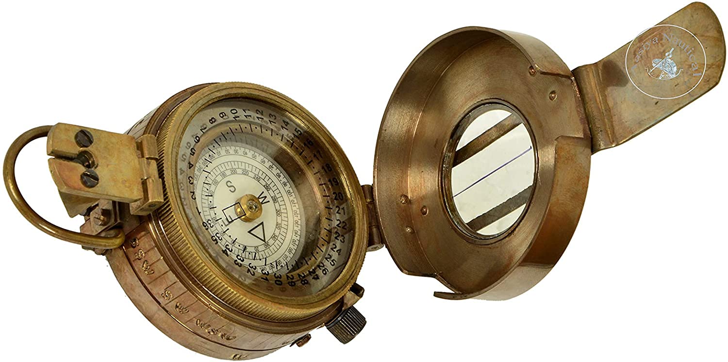 Vintage Compass Militar Navegación Marina Armada Dispositivos Bolsillo Navegación Nautica Instrumento