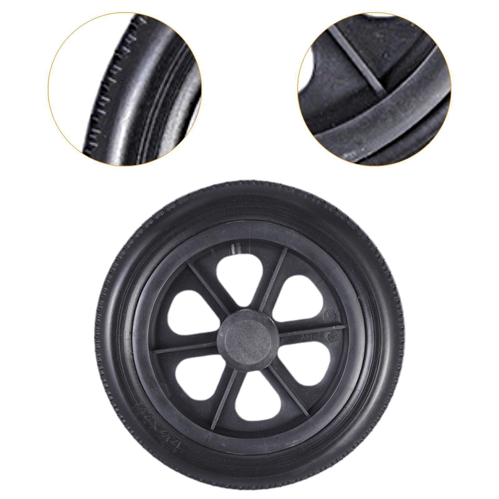Neumático de repuesto ligero para rueda trasera de silla de ruedas de 12 pulgadas, neumáticos sólidos sin aire de PU, fácil instalación,