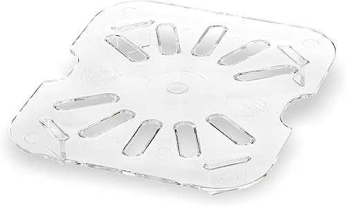Miniatura 4 de Carlisle FoodService Products Estante de drenaje de plástico para bandeja de alimentos de tamaño 13 transparente (paquete de 6)