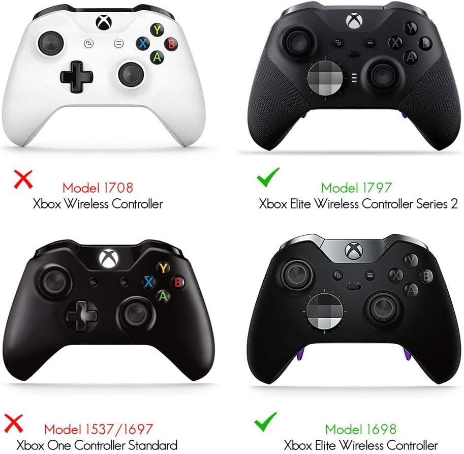 TOMSIN Elite Controller Series 2 & 1 Paddles,4 pcs Metal Stainless Steel Parts for One Elite 2 & 1 Controller, Controller Elite 2 Core Accessories(2 Medium & 2 Mini)(Purple)