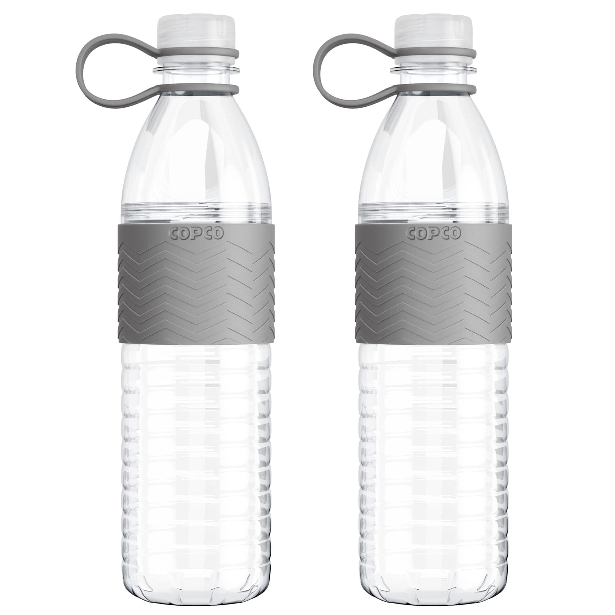 Sponsored Ad - Copco Hydra 20 oz Tritan Water Bottle with Spill Resistant Lid & Non-Slip Sleeve (Set of 2) - BPA-Free, Dishwasher Safe, Fits Cup Holders, Great for Gym, Travel, Office - Durable & Lightweight (Grey)