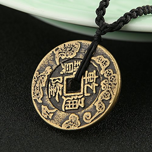 Hzman TQ711011D Brass Talisman Chinese Feng Shui Coins Pendant Necklaces thumb #2