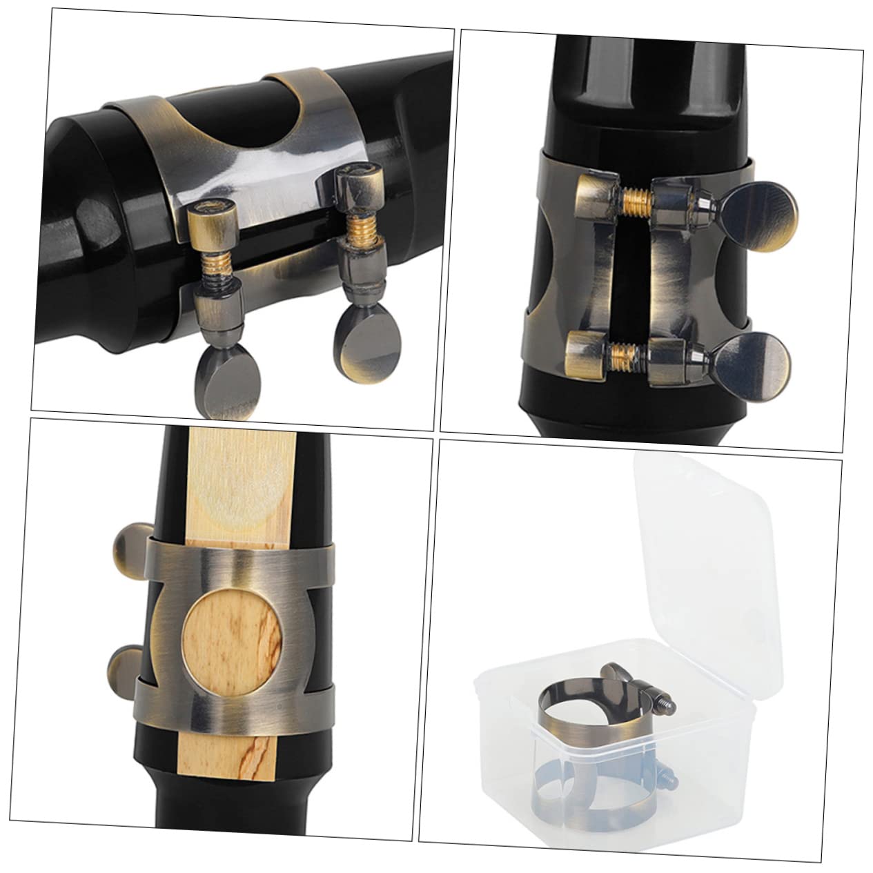 Vandoren LC81BRP B Clarinet Ligature, Carbon, Thumb Screw: Bronze, Plastic Cap Included