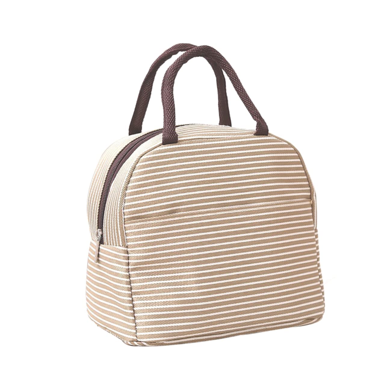 MAGICLULU 2 Piezas Bolsa De Enfriamiento Bolso Bolsa De Aluminio y Algodón Perlado Bolsa De Almuerzo Beige