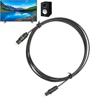 光オーディオケーブル - 1.5m 光ファイバーコード |デジタル光オーディオケーブル、ホームシアターサウンドバーTVスピーカーシステム用メタルコネク