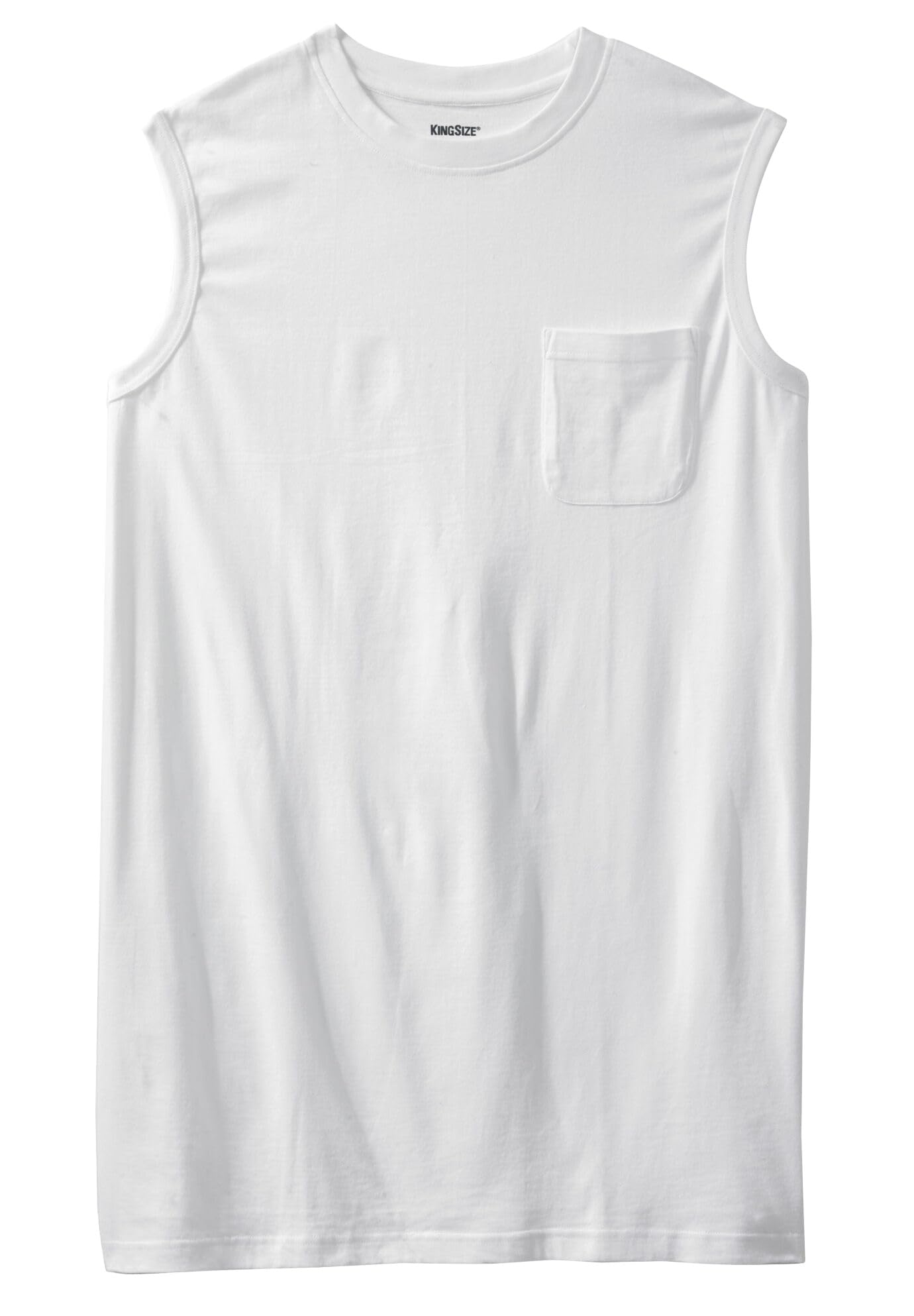 KingSize Men's Big & Tall Shrink-Less Longer-Length Lightweight Muscle Pocket Tee