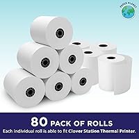 Vista 9 de Paper Planet - Papel térmico para estación Clover Rollos de papel de recibo de tarjeta de crédito compatibles con Clover Station POS modelos C500