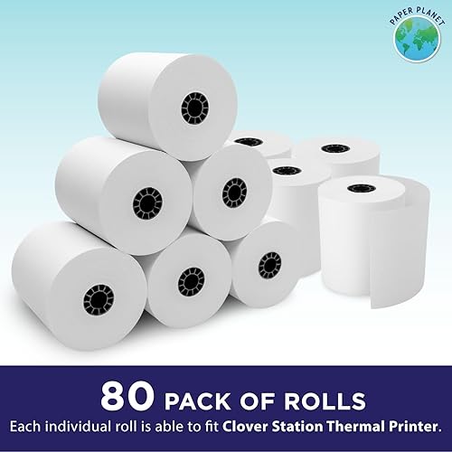 Miniatura 9 de Paper Planet - Papel térmico para trébol POS impresora térmica de estación de trébol  Rollos de papel de recibo de tarjetas de crédito para trébol