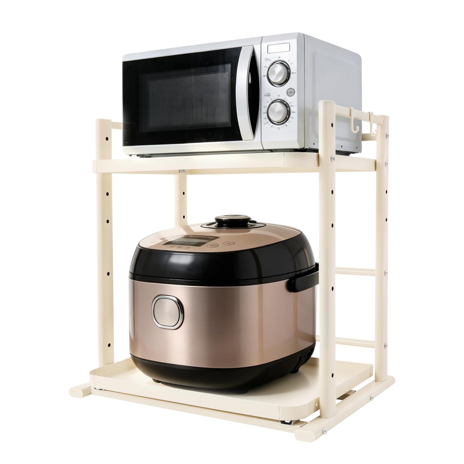 Scaffale a microonde estensibile, supporto per forno con ripiano scorrevole