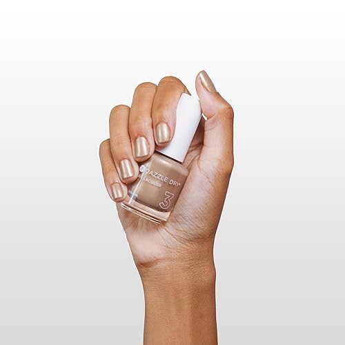 Miniatura 2 de Dazzle Dry Esmalte de uñas (paso 3) - Arenas brillantes - Un beige oscuro con un sutil brillo champán. Brillo de cobertura completa. (0.5 fl oz)