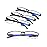 TERAISE 4PCS Fashion Anti-blue light Reading Glasses Men Women Computer Reader(5.0X)