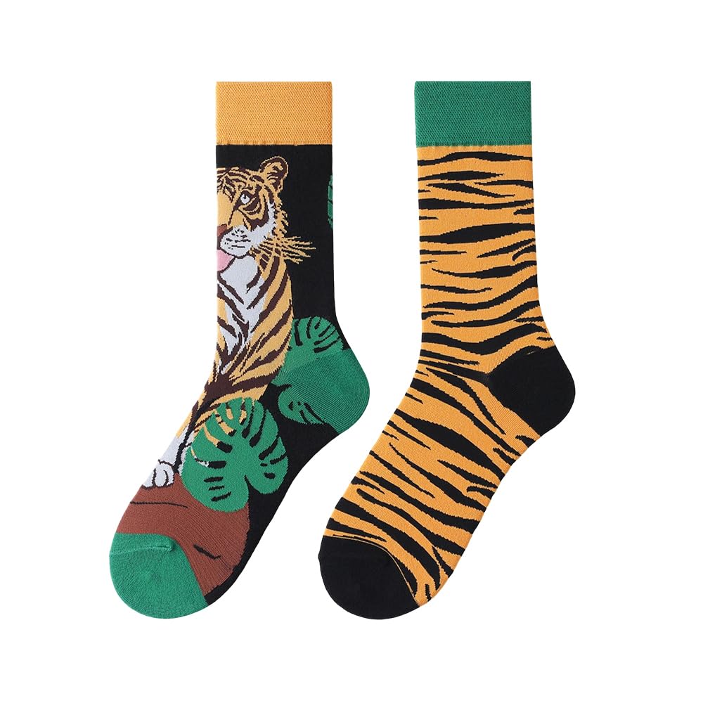 Calcetines Divertidos Unisex para Mujer y Hombre con Diseños Asimétricos en Par - Temas Animales, Comida, Fruta, Deporte y Arte en Algodón - Ideal para Regalos — view 14