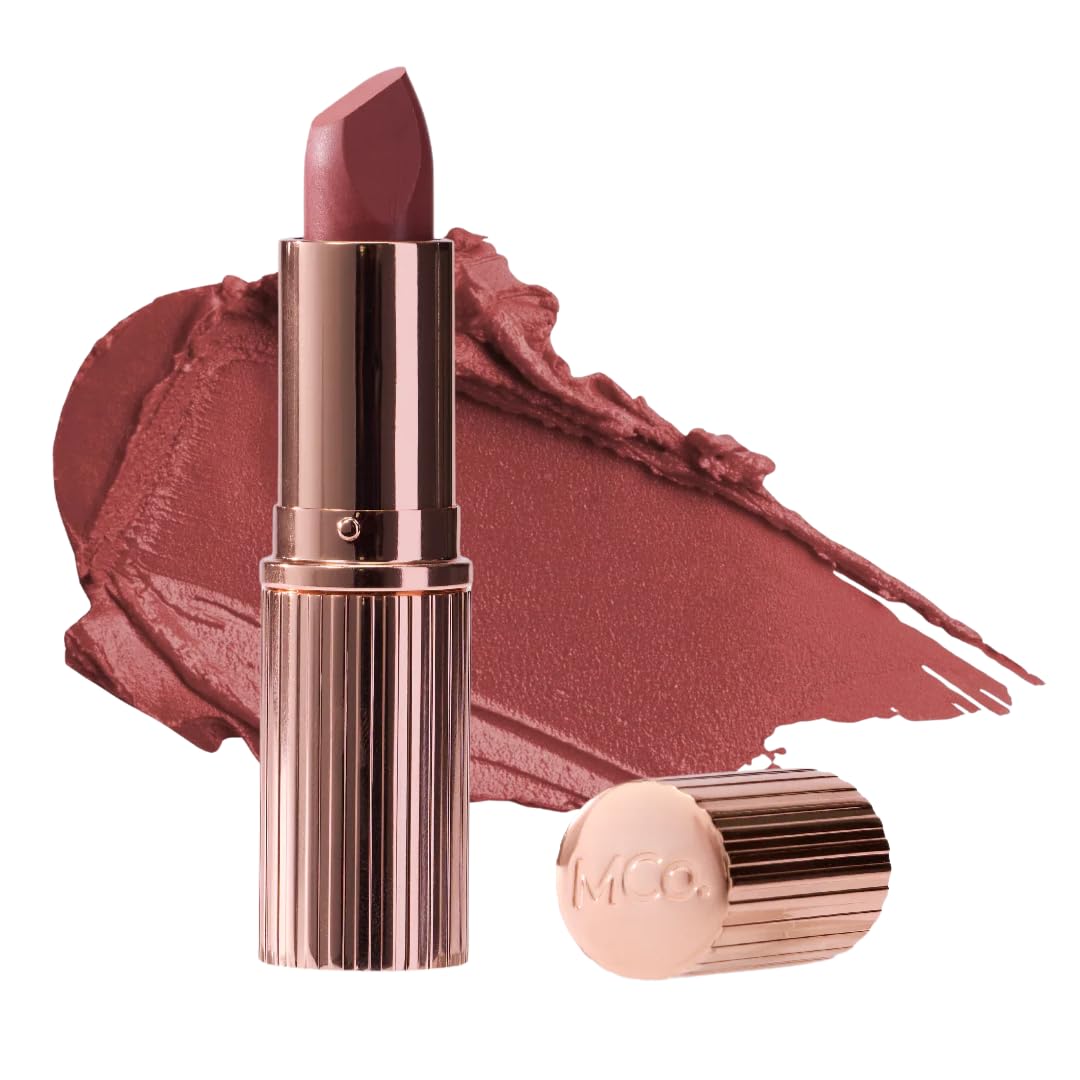 Crème Matte Luxe Lipstick - Very Shelley, Taupe Nude Shade - Long-Lasting Hydrating Soft Matte - Creamy High-Pigment Full Coverage Bullet Lipstick - Vegan & Cruelty Free Lip Color | Creamy Matte Finish, Velvety-Soft Formula, Long-Lasting, All Day Hydration, Square Tip Bullet, Vegan & Cruelty Free